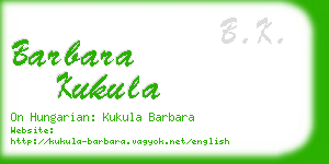 barbara kukula business card